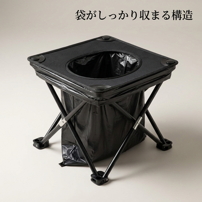 折りたたみ簡易トイレ 商品画像4