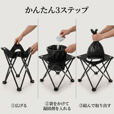 折りたたみ簡易トイレ 商品画像3