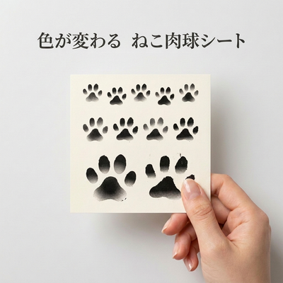タトゥーシートを手に持った様子