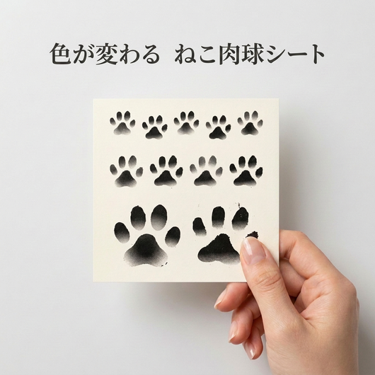 タトゥーシートを手に持った様子
