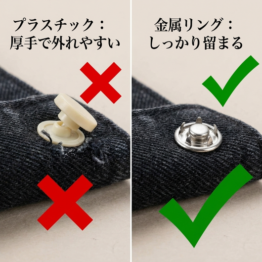 金属とプラスの比較