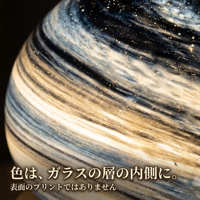 ガラスの層のマクロ