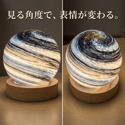 見る角度で変わる表情