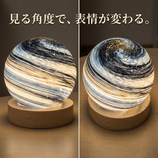 見る角度で変わる表情