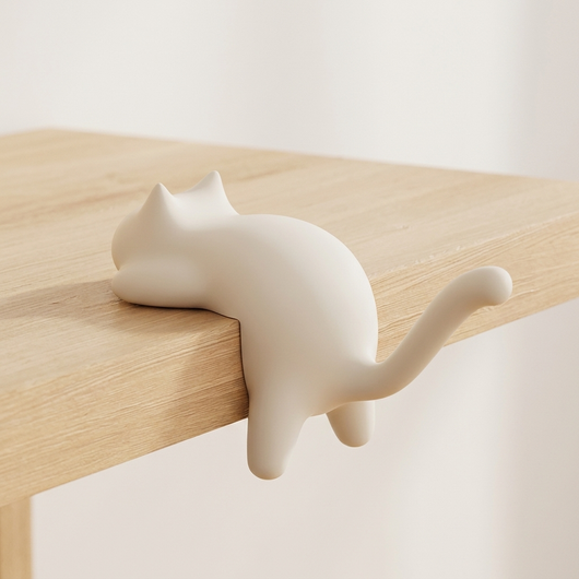 ねこのしっぽフック アイボリー