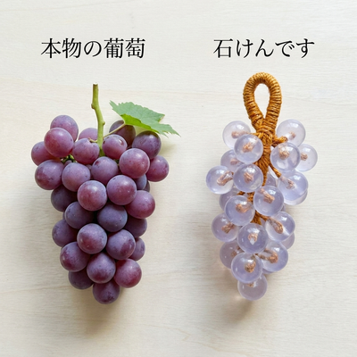 本物のぶどうとのひかく