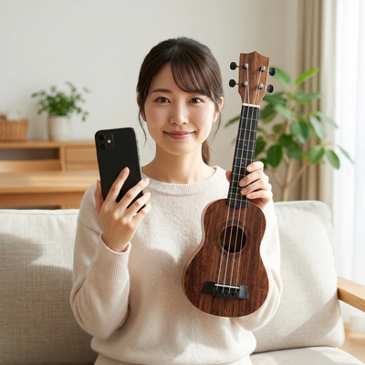 ソファで手に持ったところ スマホとのサイズ比較