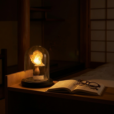 夜の枕元に置いた様子