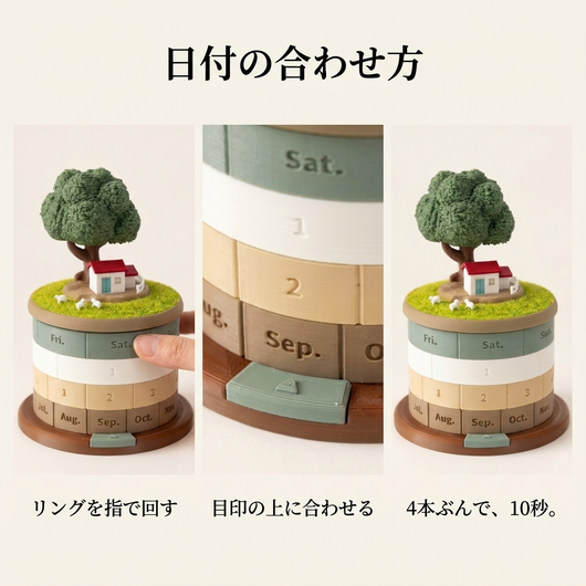 日付の合わせ方