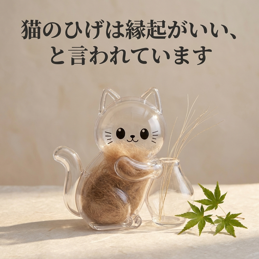猫のひげは縁起がいいと言われています
