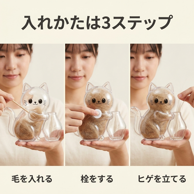 入れかたは3ステップ