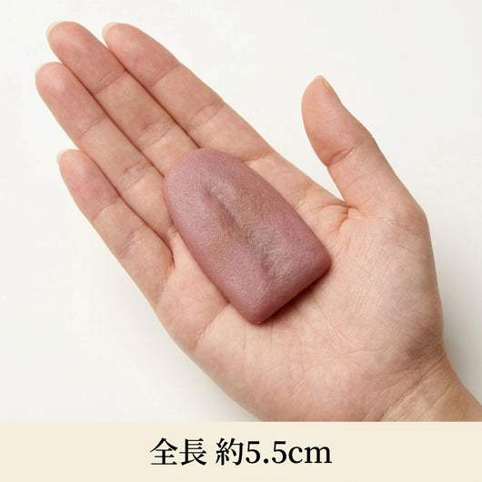 LACIAGA のびるリアルベロ 手に乗せた大きさ