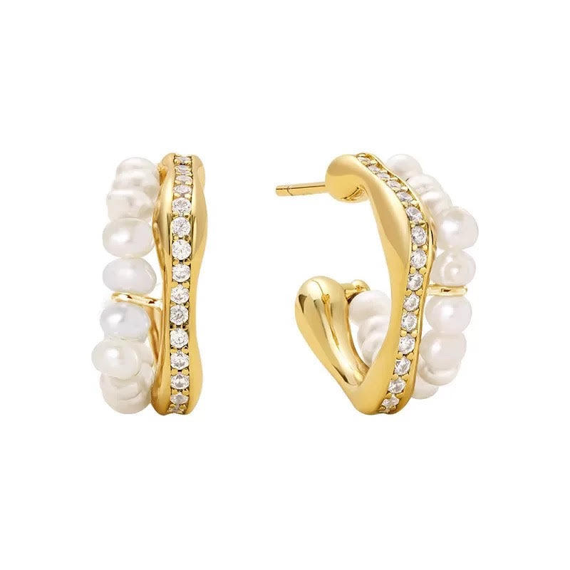 Laciaga™ Pearl Geometry Earrings
